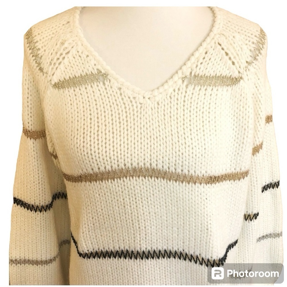 Striped Metallic Sweater by Doe & Rae - Picture 1 of 10
